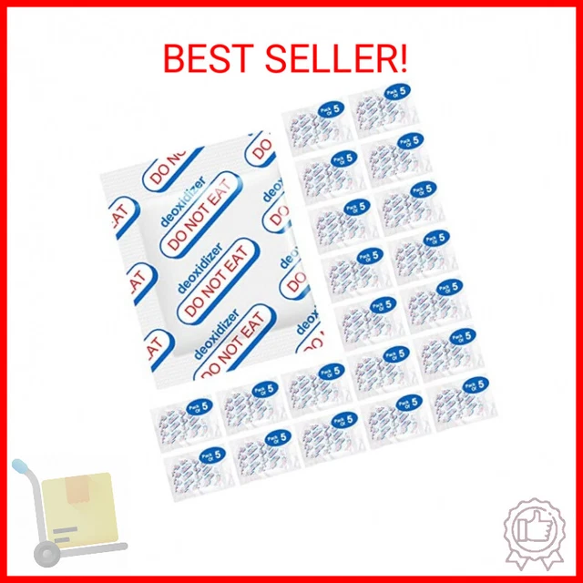 400cc Oxygen Absorbers for Food Storage - 100 Count (10x Packs of 10) - for Long