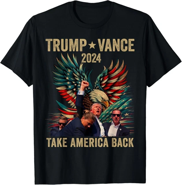 T‑shirt Donald Trump 2024 – Collection Présidentielle – Homme – Coton 100% – Fruit Of The Loom