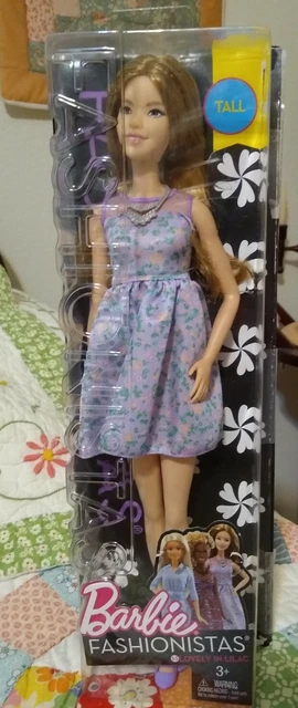 MATTEL BARBIE DOLL Fashionista Tall 53 DVX75 Lovely In Lilac New