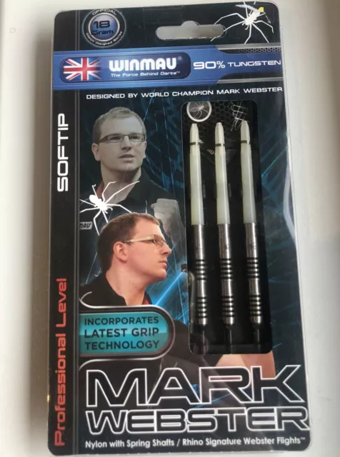 3 Dartpfeile Winmau Mark Webster 18 Gr Profi Soft Darts Softdarts E- Darts Neu