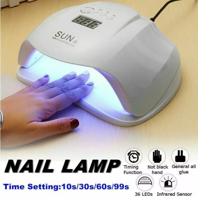 Sun X Lampada Fornetto Led Uv 54W Manicure Timer Ricostruzione Unghie Nail Art