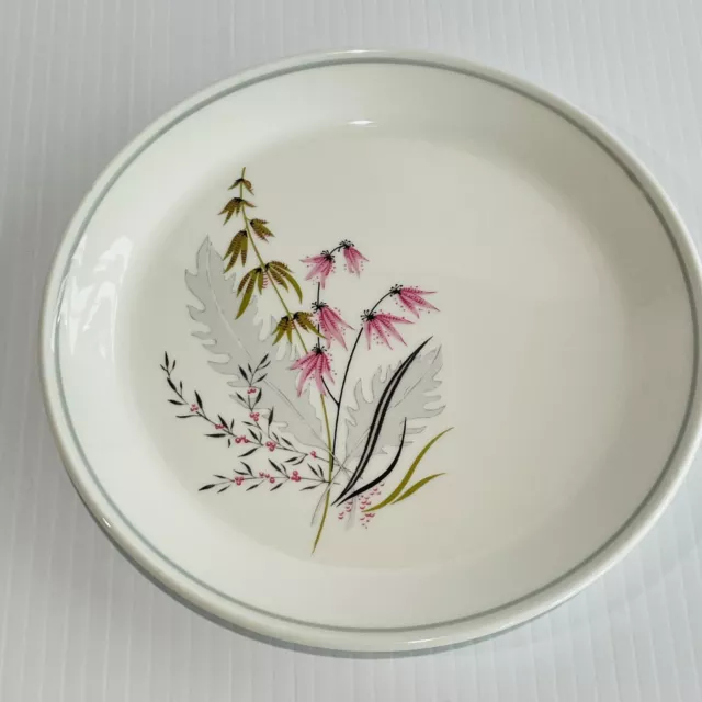 Side Plate Johnson of Australia Flowers Grey Ring 17.5cm Bread & Butter Plate