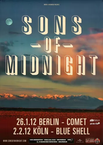 Son Of Midnight - The Fire, Berlin & Köln 2012 | Konzertplakat | Poster