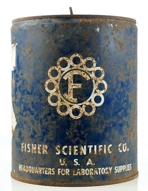 1950s FISHER SCIENTIFIC CO Can n-Hexane Lab Laboratoire Scientifique Science Espace