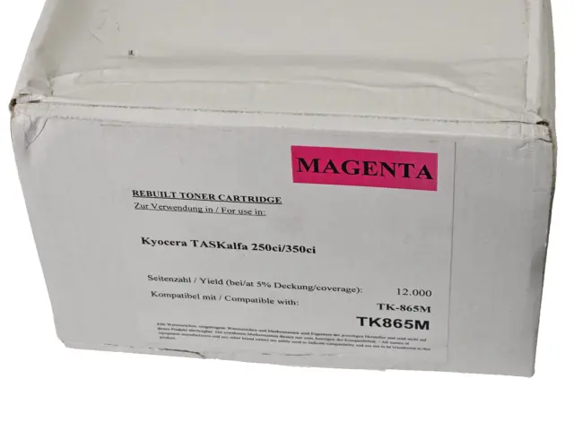 TK-865M Kyocera Magenta Compatible toner for TASKalfa 250ci 300ci