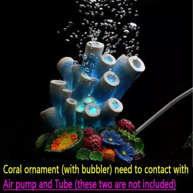 Resin Coral Air Bubble Stone Oxygen Pump Aquarium Fish Tank Landscaping Decor 2