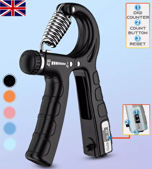 5-60KG Sport Hand grip Strengthener Adjustable Forearm Trainer Finger exerciser