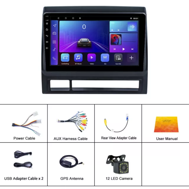 9"Carplay Android 12 Car Stereo Radio GPS Navi Cam For Toyota Tacoma 05-13 32+1