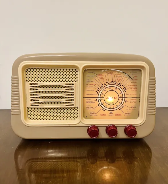 Rarissima Radio D’epoca A Valvole Gbc K2/12, Funzionante, Vintage Anni 50, Museo