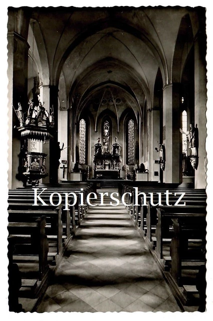 Alte sw AK Luftkurort  Arnsberg Probsteikirche innen von 1953 Topzustand