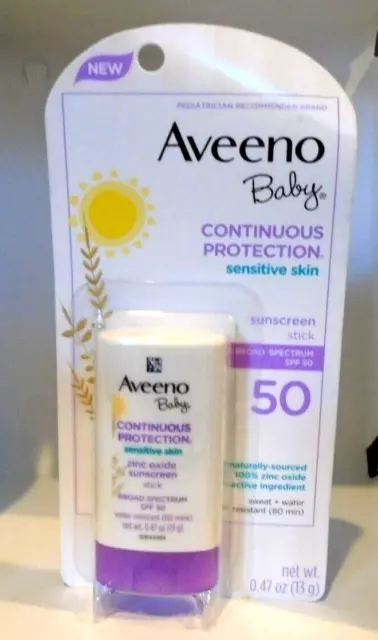 AVEENO BABY CONTINUOUS PROTECTION SENSITIVE SKIN SPF 50 Stick 0.47oz