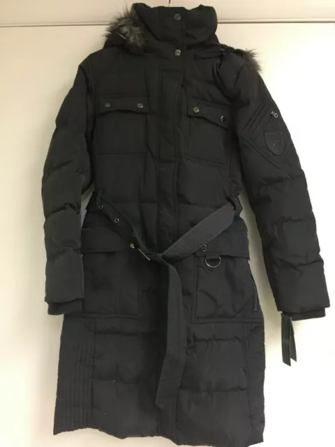 RALPH LAUREN Faux-fur-trim quilted jacket XS