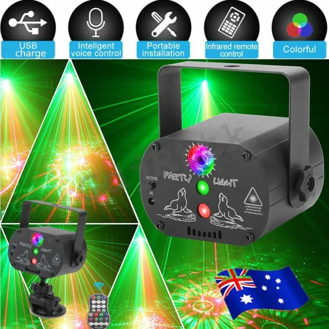 128Pattern Laser Projector Stage Light LED RGB Party KTV Club DJ Disco Lighting