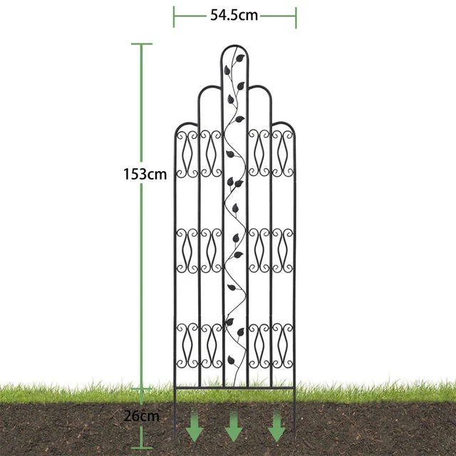 2er Set Rankgitter Kletterhilfe Pflanzengitter Rankhilfe Spalier 179 x 54,5 cm 2