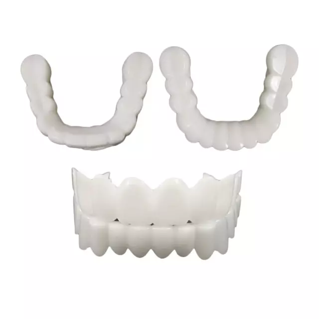 2 4pack Harz Zähne Veneers Komfortable Zahnersatz Zahn Abdeckung Abnehmbare