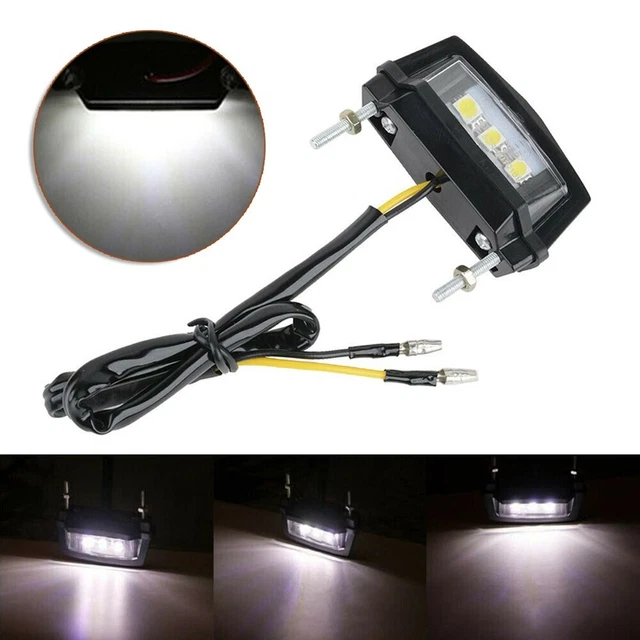 Luce targa 12V ABS plastica lampada LED multiuso alloggiamento nero
