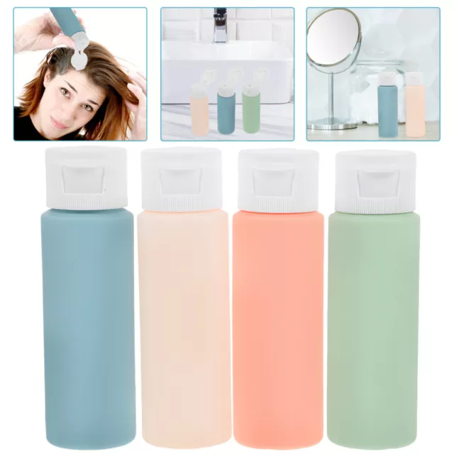 4 Pcs Travel Size Lotion Bottle Supplies Macaron Tube Squeeze Set Portable