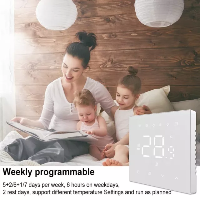 Thermostat électrique intelligent pour plancher chauffant programmable réglage