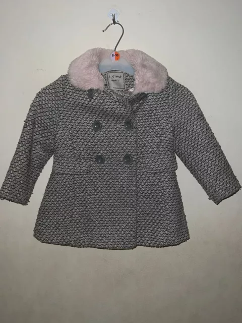 Next Girls Winter Coat Faux Fur Age 3-4 Years