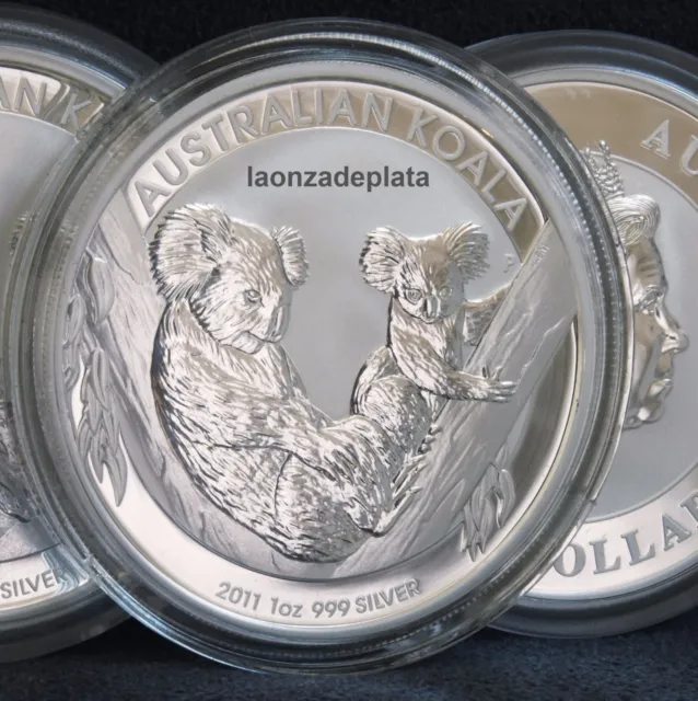 1 Dollar Australia  2011 Koala 1 onza de Plata en capsula original silver