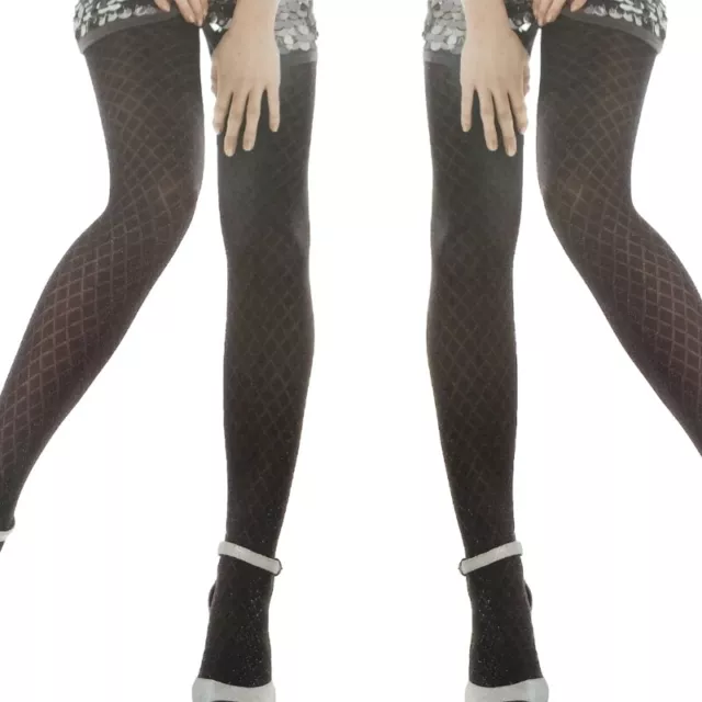 Metallic Sparkly Stockings Shimmer Pantyhose Nylon Tights Glitter Stockings