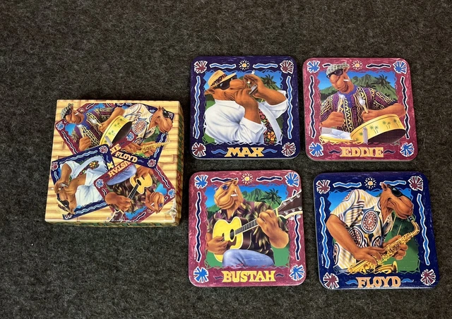 Vintage Set of 4 -Camel Cigarettes Joe's Beach Club Coaster Set 1993 90s Vtg
