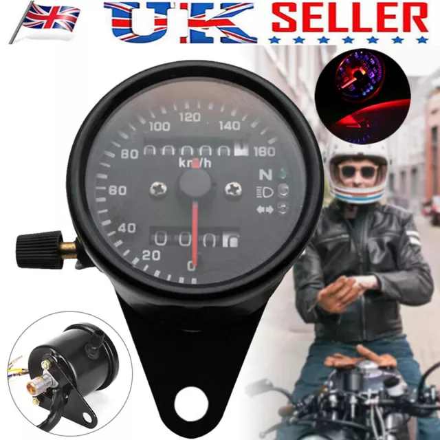 Universal Motorcycle Motorbike Digital LCD Tachometer Speedometer Odometer Gauge