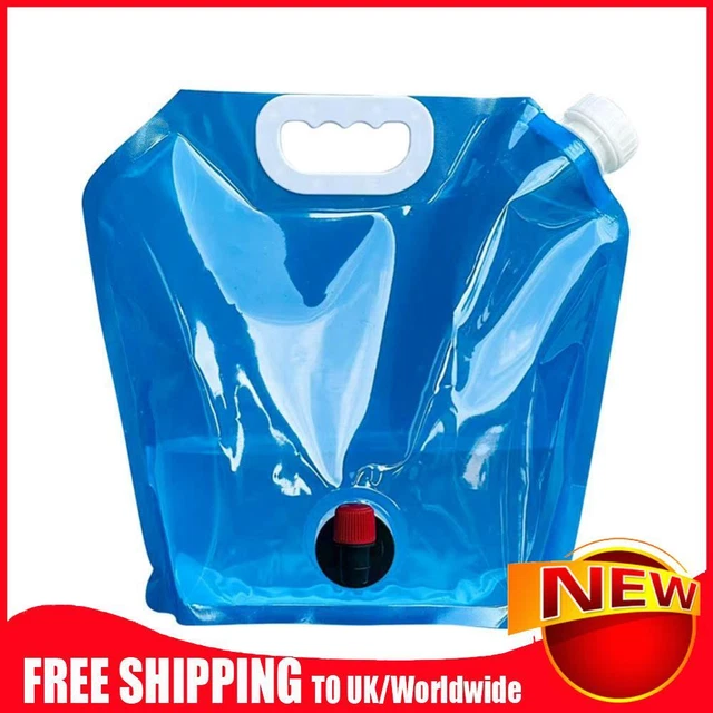 Camping Folding Water Bag No Leakage Water Container with Faucet Pouch (5L)
