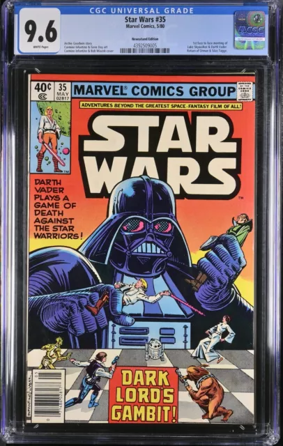 Star Wars #35 Cgc 9.6 NM+ Newsstand (Marvel, 1980) Blanc Pages 1ST Imprimé