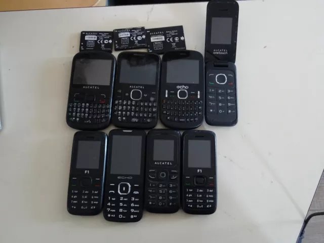 Lot de 8 Téléphone ALCATEL ECHO plusieurs modèles pour remise en état ou pièces