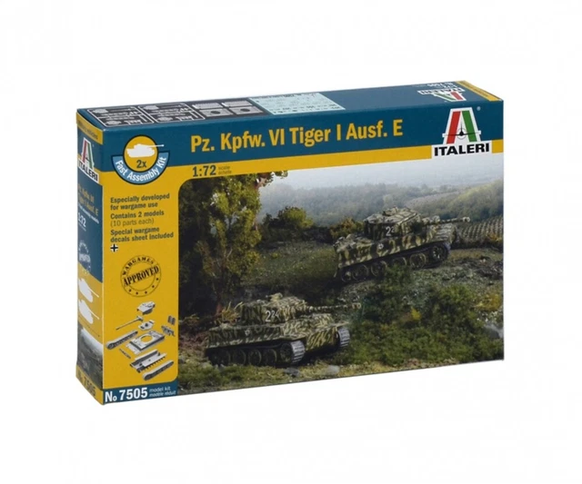 Produktbild von PSC Tiger I Panzer Modellbausatz 1:72 – Deutscher WWII Tank Zum Selberbauen