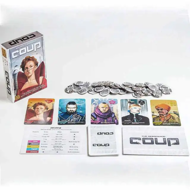Coup: The Dystopian Universe Card Game For 2-6 Players Ages 14+ Years Games UK
