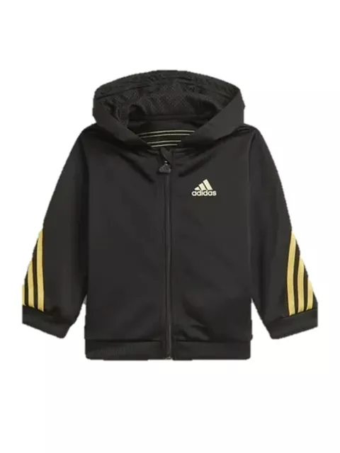 Adidas set tuta da pista bambini Future Icon (H28834) nero/oro 2