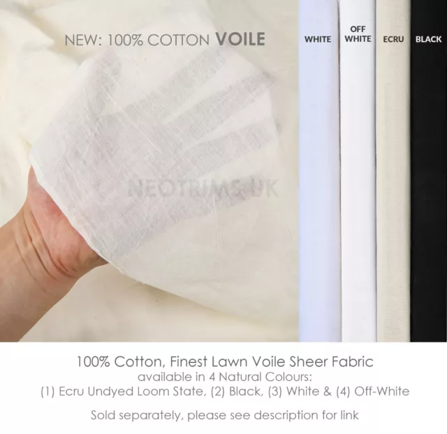 Tela de gasa de algodón para ropa de moda Cortina Boda Césped,Blanco negro