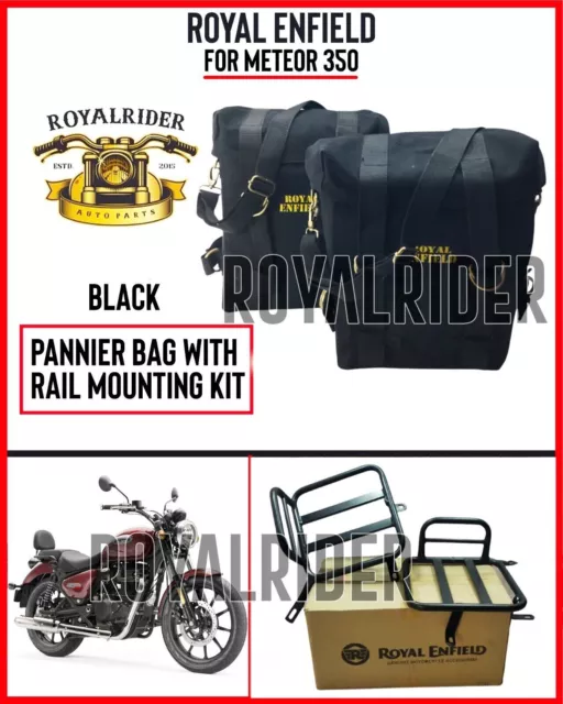 Royal Enfield "Par de bolsas de equipaje negras y kit de montaje" para...