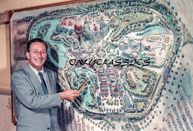 1954 Walt Disney Plan Map For Disneyland Under Construction 11X17 Photo Poster