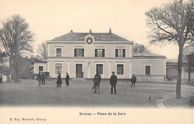 Cpa 91 Brunoy / Place De La Gare