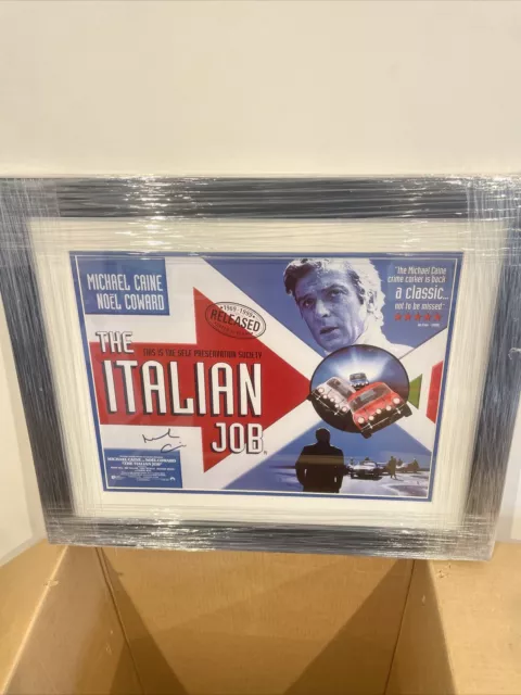 Sir Michael Caine Signed Italian Job 10x8 Photo Framed Display 27x39inch COA