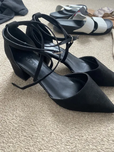 New Look Multi Strap Block Heel Sandal in Black | Lyst
