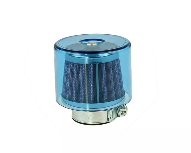 Luftfilter Air-System gerade 35-38mm blau Sportluftfilter Mofa Roller Moped Quad