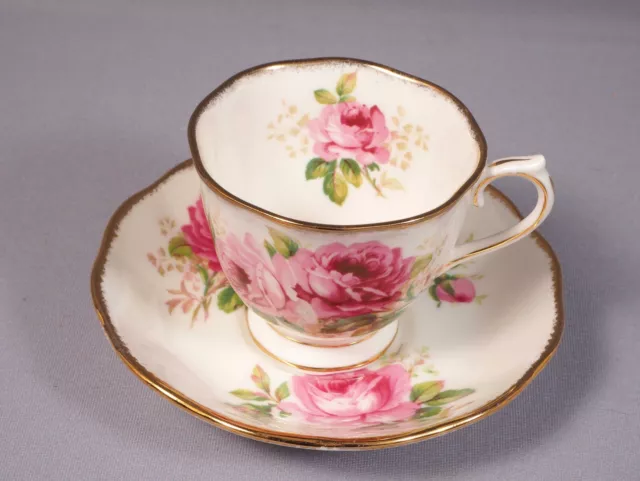 Royal Albert American Beauty Coffee Tea Cup Saucer Set Bone China England