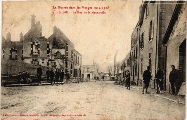 CPA AK Militaire - Saint-Die - La Rue de la Menanuile - Ruines (697411)