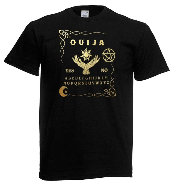 T-Shirt Unisex schwarz Ouija Brett okkulter Wicca Spirit paranormal Hexerei
