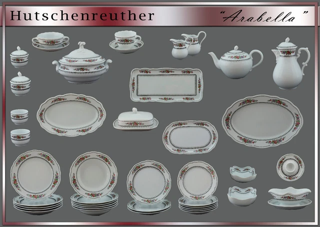 English Ironstone Kingswood Geschirr Teile - Rote Landhausmuster, 60er-80er, Gebraucht