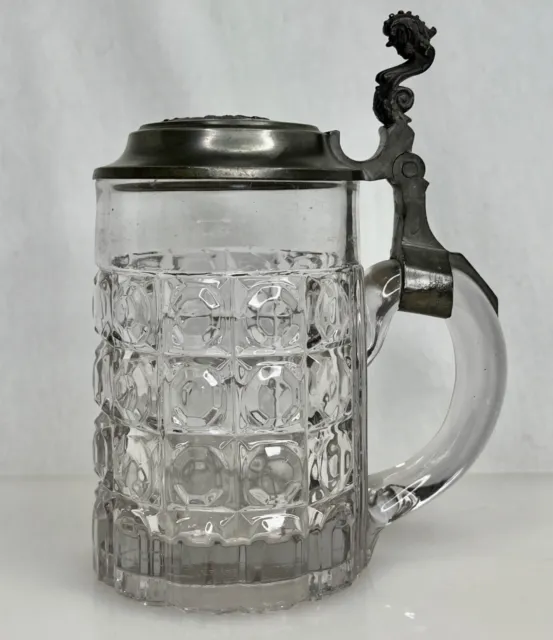 Antique German Glass Stein Tankard - 89748