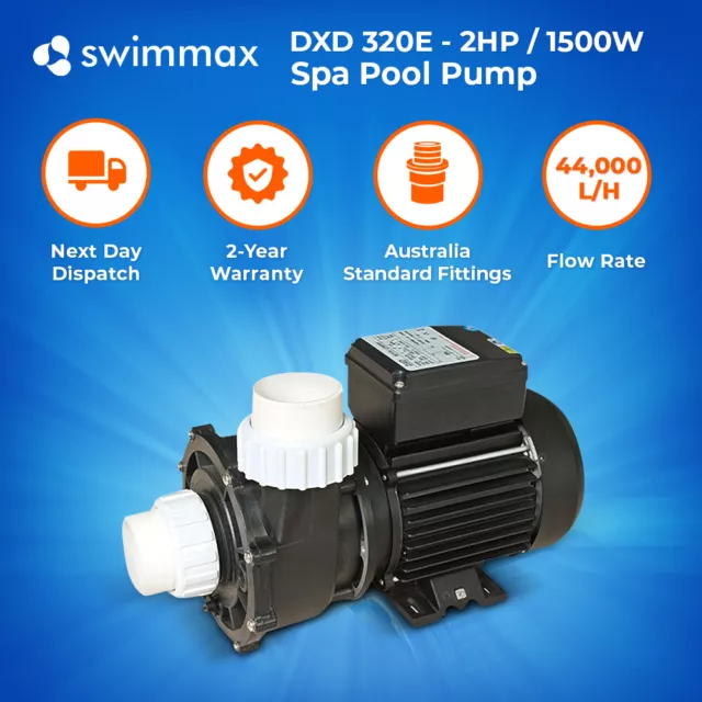 DXD 320E - 2HP Spa Pool Pump Self Priming 44,000 L/H Circulation Pump