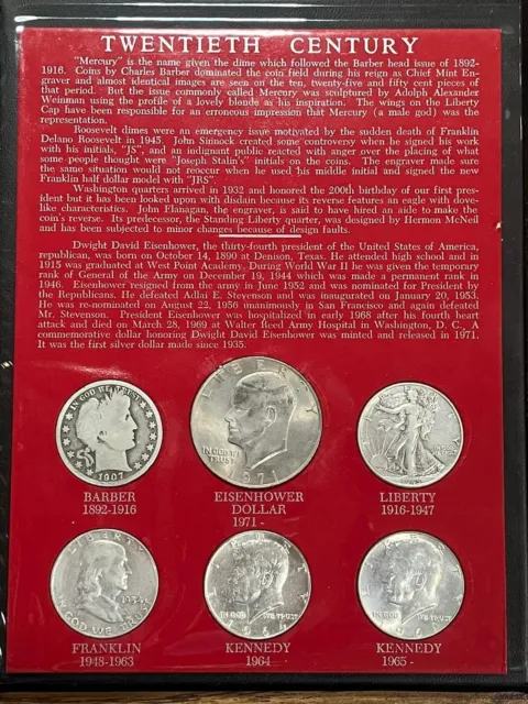 20th Century Type Set - 24 US Coins In Presentation Album