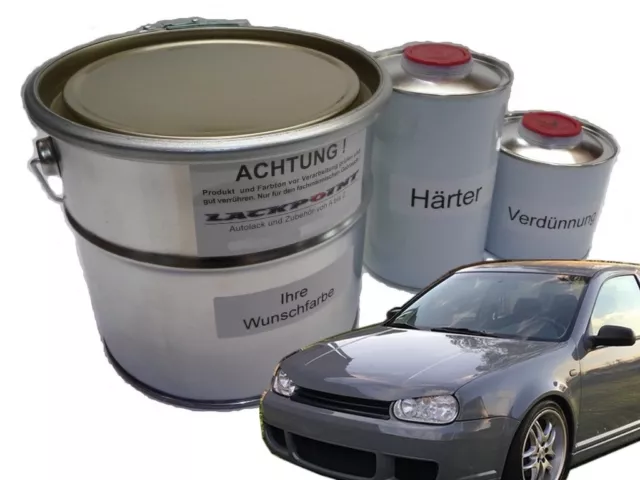 Lot de 5 litres 2K peinture voiture VW Audi LY7C gris nardo pas de peinture claire pas de peinture eau $