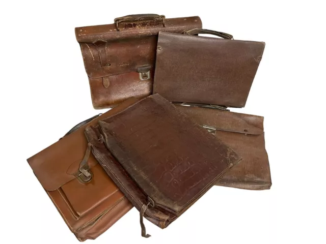 Lot De 5 Cartable Et Porte Document Ancien