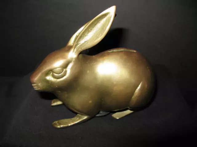 RABBIT FIGURINE LUCKY Antique Ornament Old Gold Lustre Vintage Solid Brass  Hare £102.00 - PicClick UK